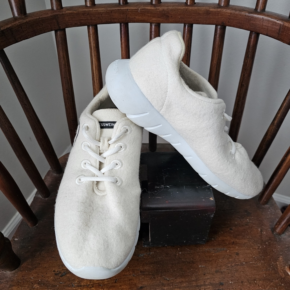 Giesswein Cream Wool Sneakers Sz 40 Women